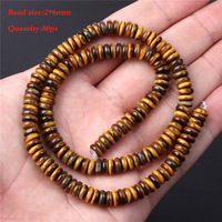 Perles rondes œil de tigre facettées en forme de roue, accessoires de bijoux DIY, perles en cristal naturel faites à la main, perles en vrac pour cadeau