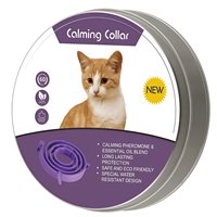 Collier apaisant de luxe pour animaux de compagnie, motif dessin animé, doux, réglable, imperméable, protection de 8 mois pour chiens et chats, réduit l'anxiété