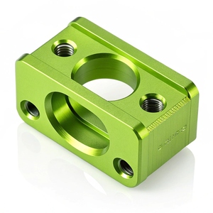 CNC Machined Aluminum Bracket Gold Color Precision Milling Part - Product Image 2