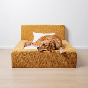 Nuevo diseño, sofá cama para mascotas, camas personalizadas para perros Marshmallow, cubierta de Boucle lavable, cama de compresión acogedora de espuma para dormir - Product Image 1