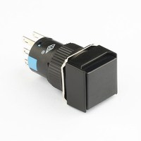 Interrupteur à bouton-poussoir LED multicolore AD16 16 mm 3 broches 1NO1NC