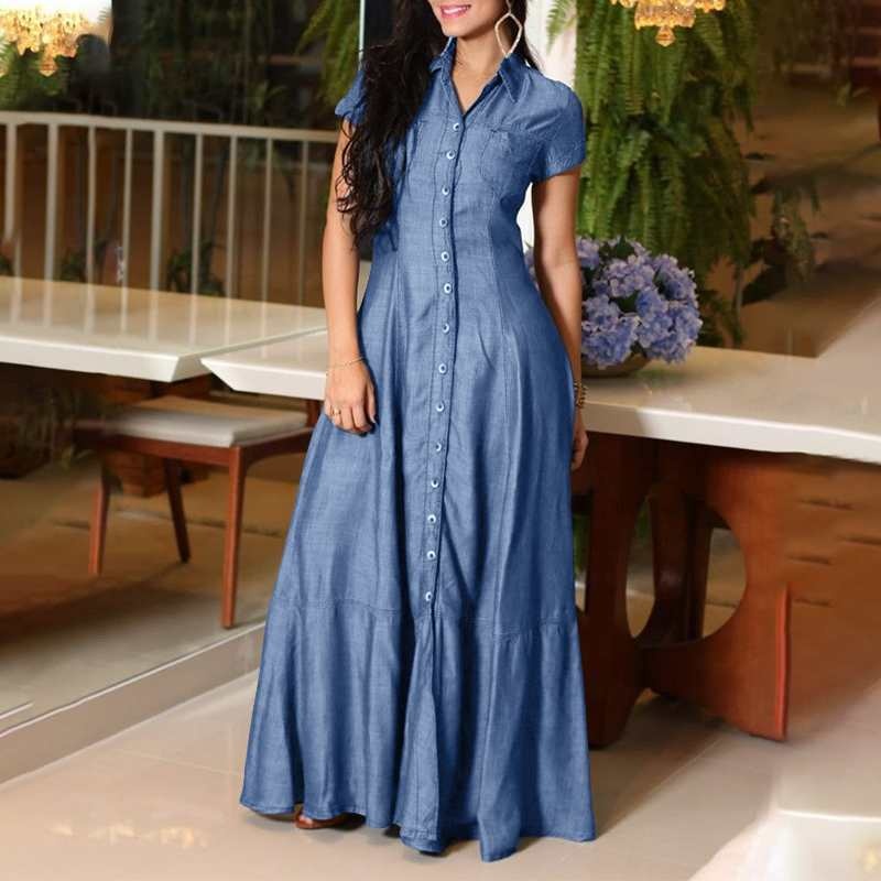 denim dress summer 2025 4 Denim-Dress Trends Putting the "Dated" Item Back on the Map