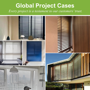 Henglics حديث أفقي مقاوم للماء خشبي يدوي مخصص مصنوع من خشب الباس الصناعي شرائح بنافذة فرنسية مدمجة - Product Image 5