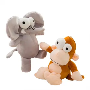 Plush Toy New Hot Sale Forest Big Eyes Eight Brothers Crocodile Elephant Monkey Giraffe Zebra Stuffed Animal Opp Bag Zhejiang