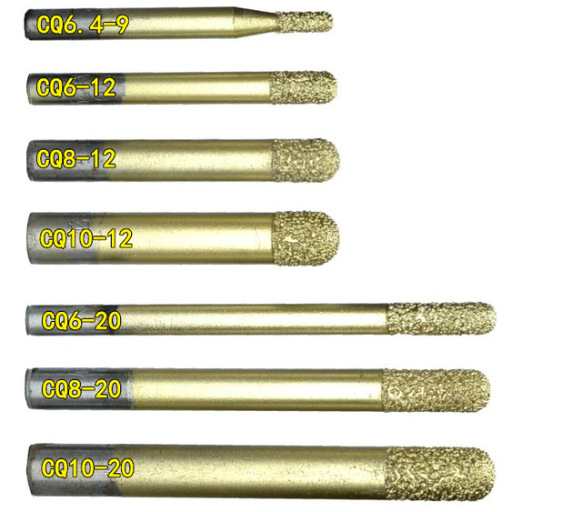 OEM ODM Electroplated Diamond Burr Carving Polishing Bits Mounted Point Tools Burr Cylinder 1/4''