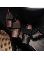 OEM ODM Unterstützung Großhandel Trendige Retro Damen Mary Jane Schuhe mit Niedrigem Absatz Vintage Alltags- und Büroschuhe Elastisch und Bequem