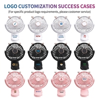 Ventilateur portable pliable à clip, rotation à 720 degrés, 3 vitesses, rechargeable USB/Type-C, oreilles d'animaux DIY, logo personnalisé, petit modèle domestique
