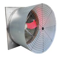 52 & 57 pouces nouveau modèle papillon industriel 3 pièces PA lames cône d'échappement ventilateur d'extraction d'air axial pour volaille ferme refroidissement
