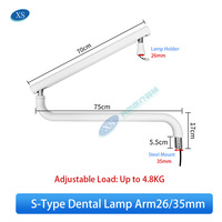 360 °   Bras d'éclairage buccal LED rotatif pour fauteuil dentaire, conception à ressort équilibré avec alliage d'aluminium, alimentation manuelle