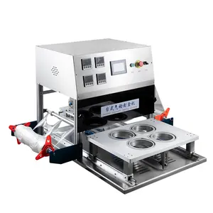 Fabrication automatique de scelleuse de plateau de nourriture de chaleur de repas de fruits de mer de tofu congelé