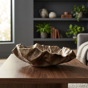 Tazón para Servir de Aluminio Fundido Hecho a Mano, Ecológico, de Alta Calidad, Diseño Moderno, al Mejor Precio, para Aperitivos y Dulces, Decorativo, ROSHAN - Product Image 1