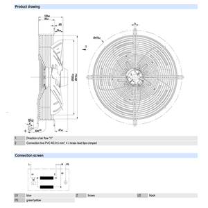 Ventilateur axial AC industriel ebm-papst S4E400-AP02-03/F01 400 mm pour systèmes de ventilation et de refroidissement HVAC et condenseurs - Product Image 2