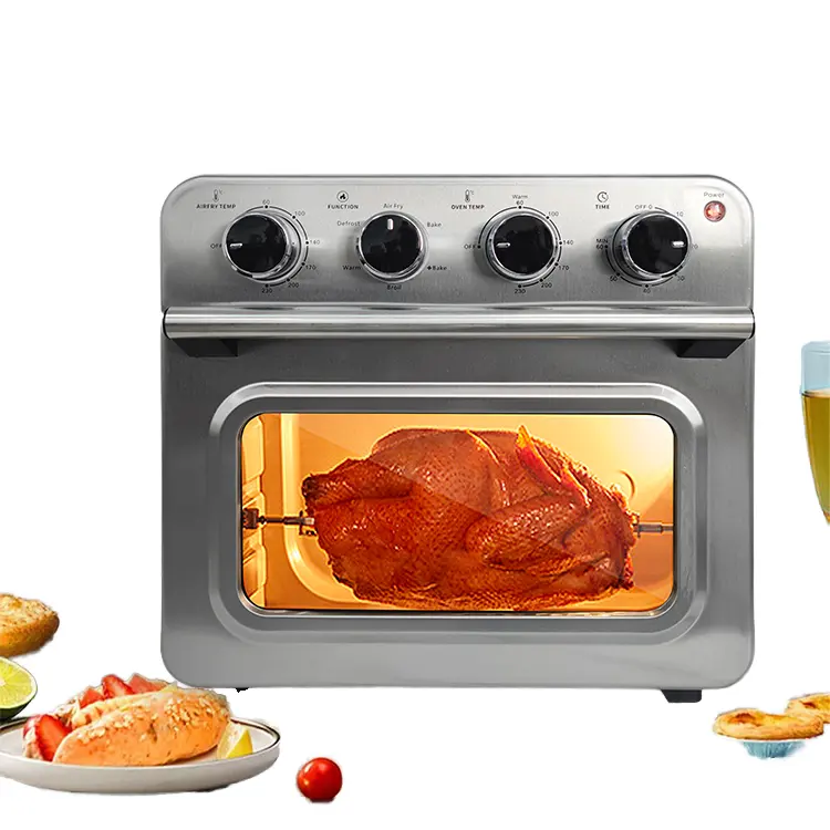 Diskon besar Oven roti listrik baja tahan karat dengan layar LCD untuk penggunaan rumah tangga colokan AS