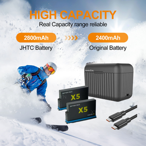 Insta360 X5 Lityum-iyon Şarj Edilebilir Pil, Insta360 X5 Kamera ile Uyumlu, 2800mAh, 2 Saatlik Uzun Pil Ömrü - Product Image 5