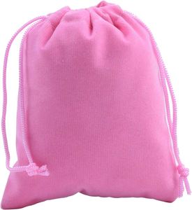 <b>Hot</b> Exquisite Travel Storage Christmas Wedding Party Gifts Jewelry Packaging Small Drawstring <b>Pink</b> Velvet <b>Bag</b> - Product Image 2