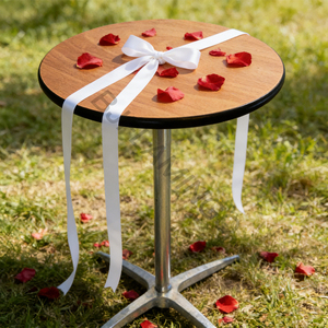Table ronde en bois pour banquet, mariage, cocktail, dessus en contreplaqué, Bjflamingo, commerciale, extérieure, ronde, pour bars et espaces intérieurs - Product Image 5