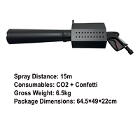 Machine à confettis de type pistolet CO2 avec batterie rechargeable, machine à jet de confettis CO2