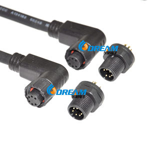 DREAM START 90 Grad Winkel M14 Stecker-Buchse Wasserdichter Steckverbinder <span class=keywords><strong>2</strong></span>-polig auf 8-polig - Product Image 1