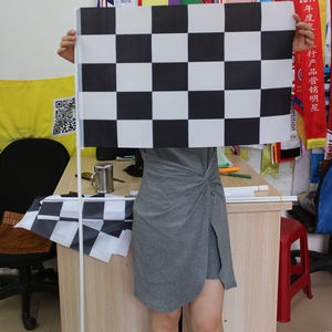 Оптовые флаги-пендли в клетку, водонепроницаемые, из полиэстера, черно-белые, для гонок, ручные флаги, флаги для автомобилей, для вечеринок, клубов, фабричные OEM - Product Image 6