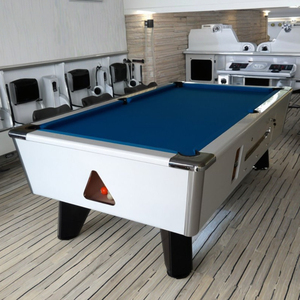 Mesa de billar moderna de 7 pies y 8 pies de madera maciza que funciona con monedas para uso comercial para juegos de billar y billar - Product Image 1
