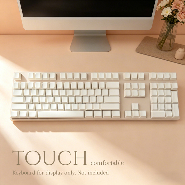 Wholesale Cherry XDA 108-Key Blank Sublimation Keycaps DIY PBT Material Five Sides Sublimation 3D Keycap for Mechanical Keyboard