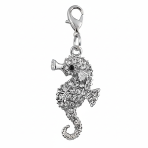 Ciondolo a forma di cavalluccio marino con cristalli di strass per la creazione di gioielli e accessori - Product Image 2
