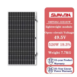 Yüksek kaliteli ev güneş enerjisi sistemi fiyat pakistan 520w 500w 200w 600w 1000w ince film esnek güneş panelleri