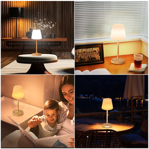 Waterproof lampshade Cordless Table Lamp Rechargeable Dimmable <b>Bedside</b> Table Lamp,Portable Shower Lamp Suitable for Room Camping - Product Image 6