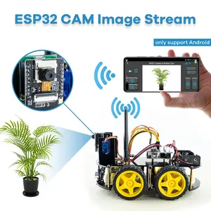 LAFVIN ESP32-cam Projeto Inteligente Robot Car Kit, Inteligente e Educacional Toy Car Kit Robótico para Arduino UNO SET R3