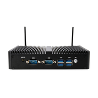 EGlobal-Mini PC sin ventilador Intel Core, 4GB/8GB DDR3 RAM, MSATA SSD/HDD, HD, VGA, pantalla dual, Lan dual, Windows 10