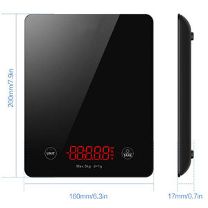 5kg kleines Online-<span class=keywords><strong>Mini</strong></span>-Glas Multifunktion ale digitale Küchen waage Smart Electronic Bluetooth Küchen waage - Product Image 5