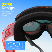 Masques de ski anti-UV personnalisables pour les sports de plein air avec cadre magnétique durable