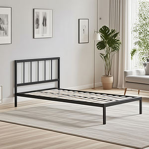 Оптовая продажа, современный полноразмерный стальной каркас кровати с местом для хранения, прочная и портативная кровать на платформе - Product Image 4
