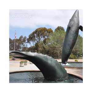 Life-Size Large <strong>Whale</strong> Bronze Sculpture 3D <strong>Art</strong> with Casting &amp; Gravure Printing for Holiday/Wedding Decor &amp; Gifts - Product Image 2