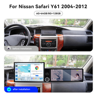 ZWNAV Pantalla de 13.1"+12.3" para Nissan Safari Y61 2004-2012, Android 15, Carplay Inalámbrico, DSP, GPS, Radio para Auto, Estéreo, 4G, WiFi, 360, OEM
