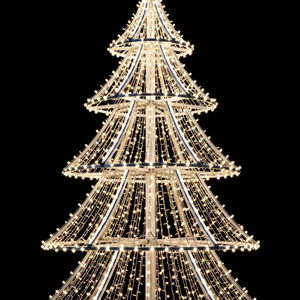 Coloré LED Arbre De Noël PVC Cadre Tour Intérieur/Extérieur Paysage Décoratif Lumières Télécommande IP68 Jour De L'an - Product Image 1