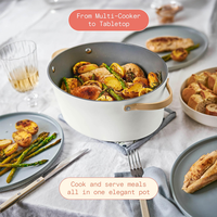 Cuisinière Électrique Multifonction Détachable, Programmable Numérique, avec Cuve Antiadhésive, Contrôle de Température et de la Durée, pour Cuisson à la Vapeur, Braisage, Simmulation de Cuisson, et Cuisson du Riz, Verre Trempé