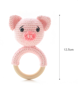 Vendita calda all'ingrosso uncinetto maglia elefante dentizione massaggiagengive <span class=keywords><strong>in</strong></span> <span class=keywords><strong>legno</strong></span> massaggiagengive giocattolo sonaglio sensoriale - Product Image 4