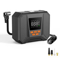 Mini Corded Auto Tyre Inflator Fast Inflation Digital Smart Air Compressor Portable Car Air Pump With Built in LED Light