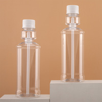 Logo personnalisé Unique 250ml PET vide clair vide en plastique rince-bouche bouteilles de voyage animal de compagnie gargarisme bouteille de nettoyage buccal à vendre