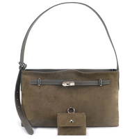 Bolso de Hombro de Cuero PU con Textura de Gamuza para Invierno, Minimalista, Delgado, para Uso Diario, Trabajo, Viajes, Venta al por Mayor y Menor
