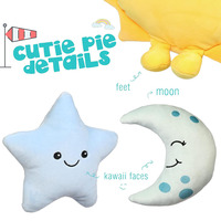 Oreiller de soleil en peluche étoile lune mignon peluches cadeau enfants chambre jouet décoratif panier de pâques jouets jaune-étoile-peluche-jouet