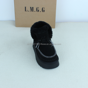 <span class=keywords><strong>Botas</strong></span> de Invierno para <span class=keywords><strong>Mujer</strong></span> Estilo <span class=keywords><strong>UGG</strong></span>, Antideslizantes, Transpirables, con Forro de Lana, PU y PVC, Suelas de Goma, Alta Calidad, OEM y ODM - Product Image 4