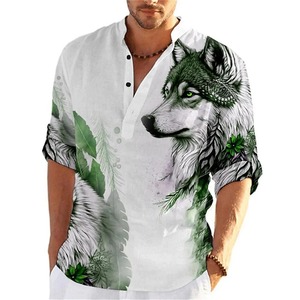 <span class=keywords><strong>Chemise</strong></span> à manches longues pour <span class=keywords><strong>homme</strong></span> avec motif animalier 3D unique, collection printemps, taille <span class=keywords><strong>XL</strong></span>, vente en gros - Product Image 2