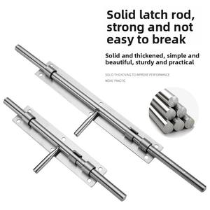 Verrou au <span class=keywords><strong>sol</strong></span> épaissi de porte de fer d'acier inoxydable solide avec les serrures supérieures et inférieures pour des hôtels fenêtres clôtures et portes - Product Image 4