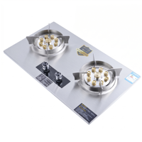 Table de cuisson électrique double en acier inoxydable de haute qualité avec allumage électronique et protection anti-extinction, pour usage domestique, à prix raisonnable