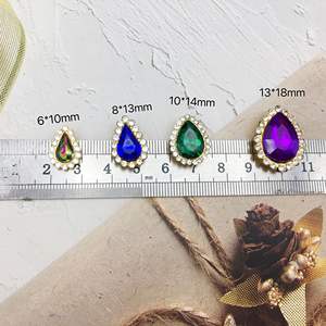 SINRONG alta calidad doble capa 6*10mm gota cristal Diy Moda Ropa Accesorios Rhine piedra garras - Product Image 2