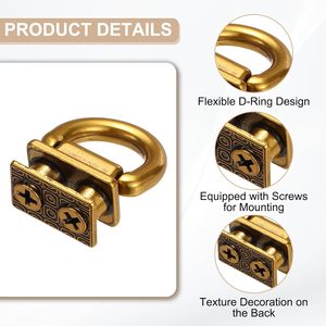 Conector Metálico para Bolsos, Cierre de Suspensión con Anillo en D para Cadena de Bolso, Correa, Manualidades, Accesorios de Ferretería, Rectangular - Product Image 2