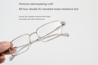 Montura de Gafas Metálicas Cuadradas con Patillas de Acetato 6.0 y Bisagra de una Pieza, Diseño Nuevo 2026