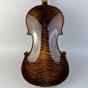 Violon artisanal haut de gamme, finition laquée noyer brillante, sonorité excellente et intonation stable, vente en gros directe d'usine - Product Image 6